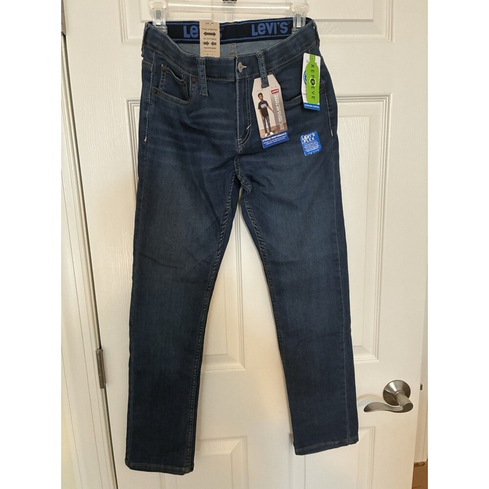 Levi's 502 boys Jeans Tapered Fit, Size 14Reg 27W 29L stretch waistband NEW